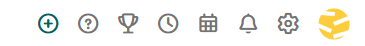 Street top bar icons, with the settings cog highlighted